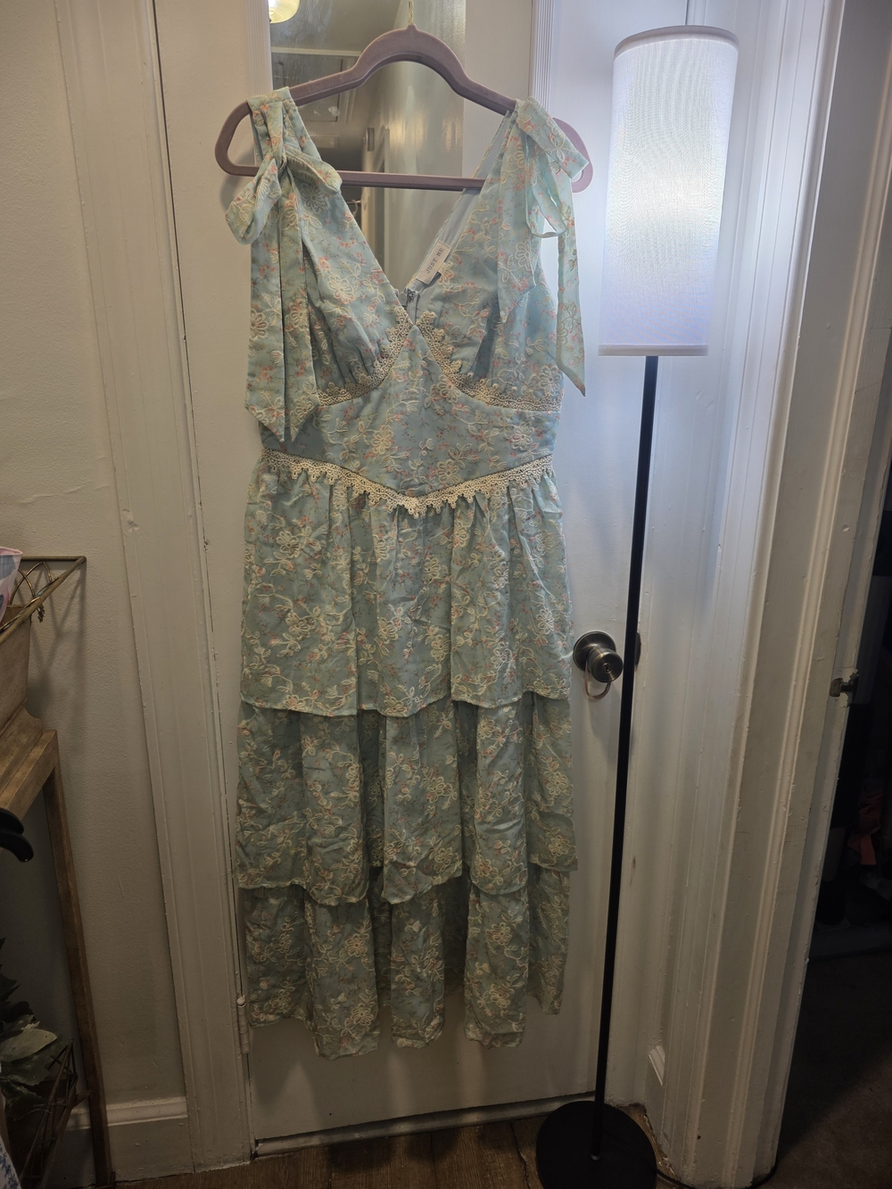 Just Me Pastel Floral Tiered Sundress